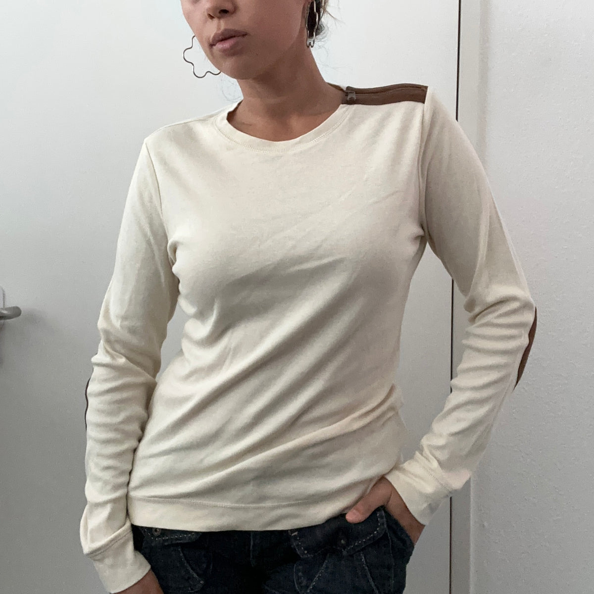 POLO RALPH LAUREN CREME LONGSLEEVE (M)