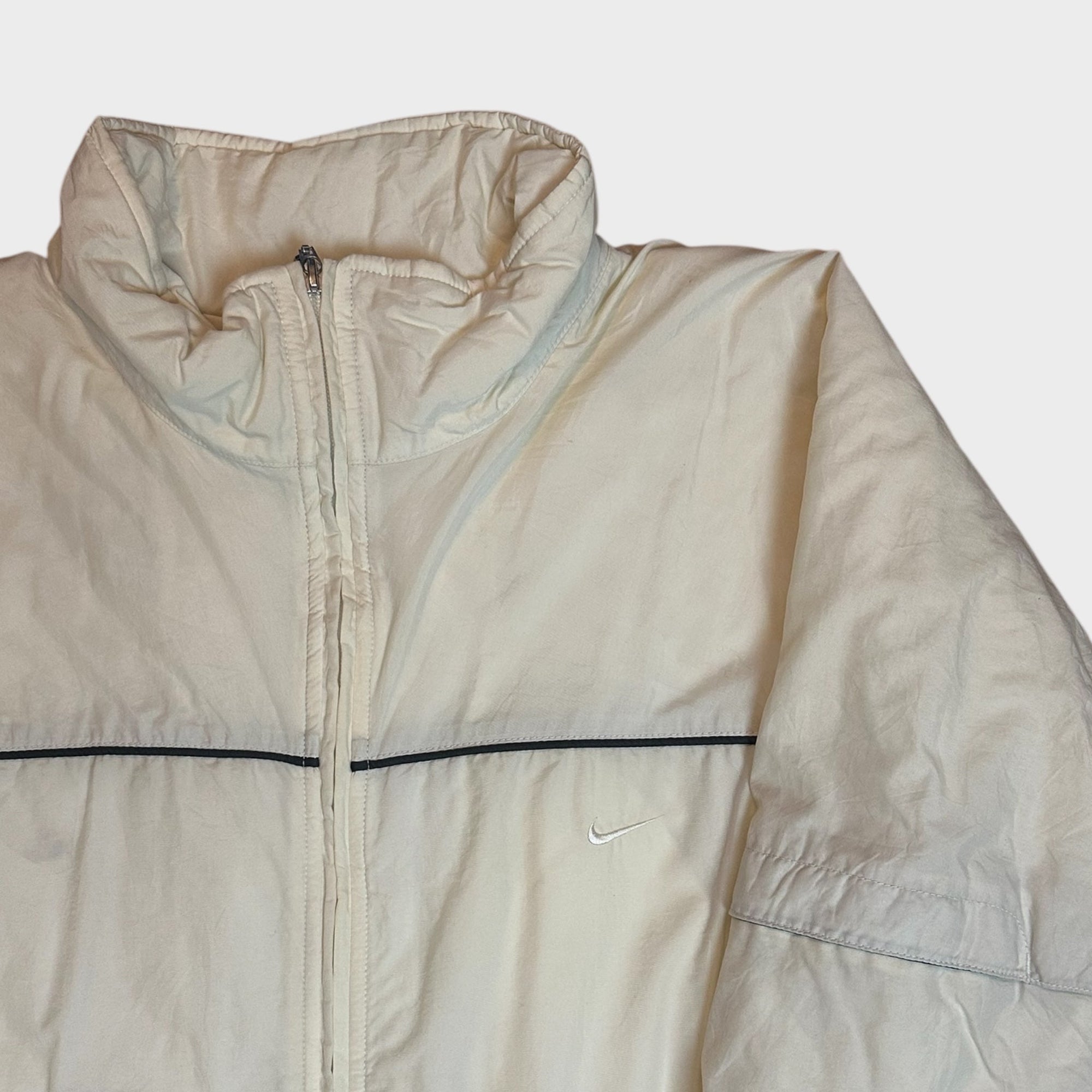 Nike Creme Wattierte Jacke (XL)