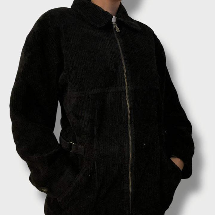 Vintage Cordjacke Schwarz - (S)