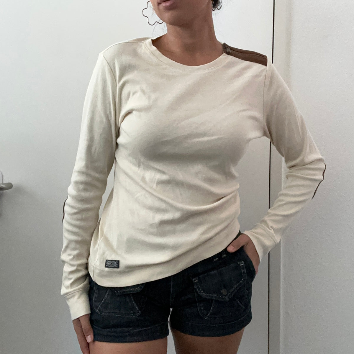 POLO RALPH LAUREN CREME LONGSLEEVE (M)