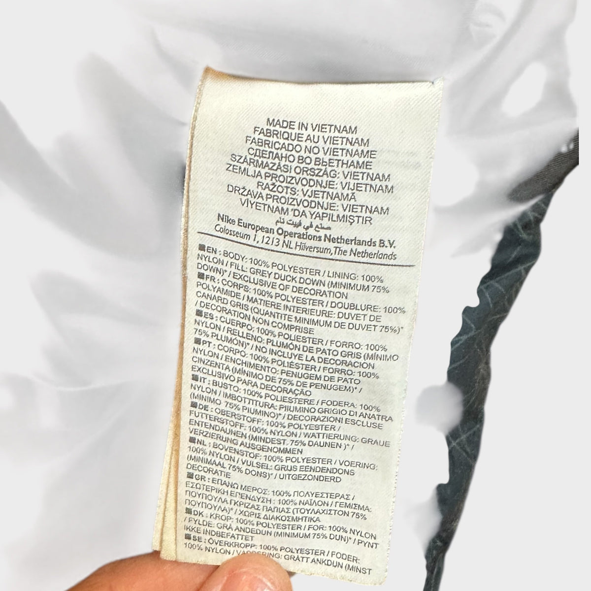Nike Creme Wattierte Jacke (XL)
