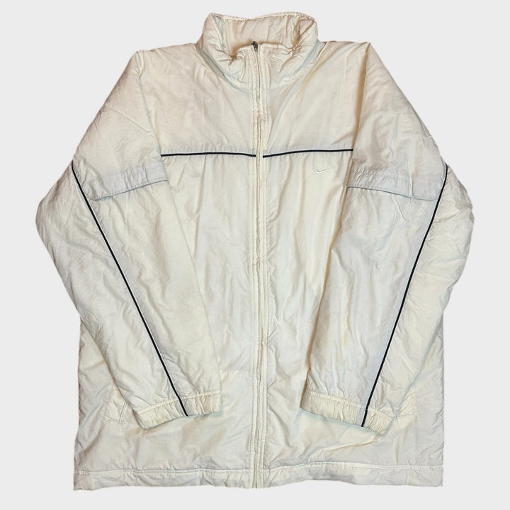 Nike Creme Wattierte Jacke (XL)