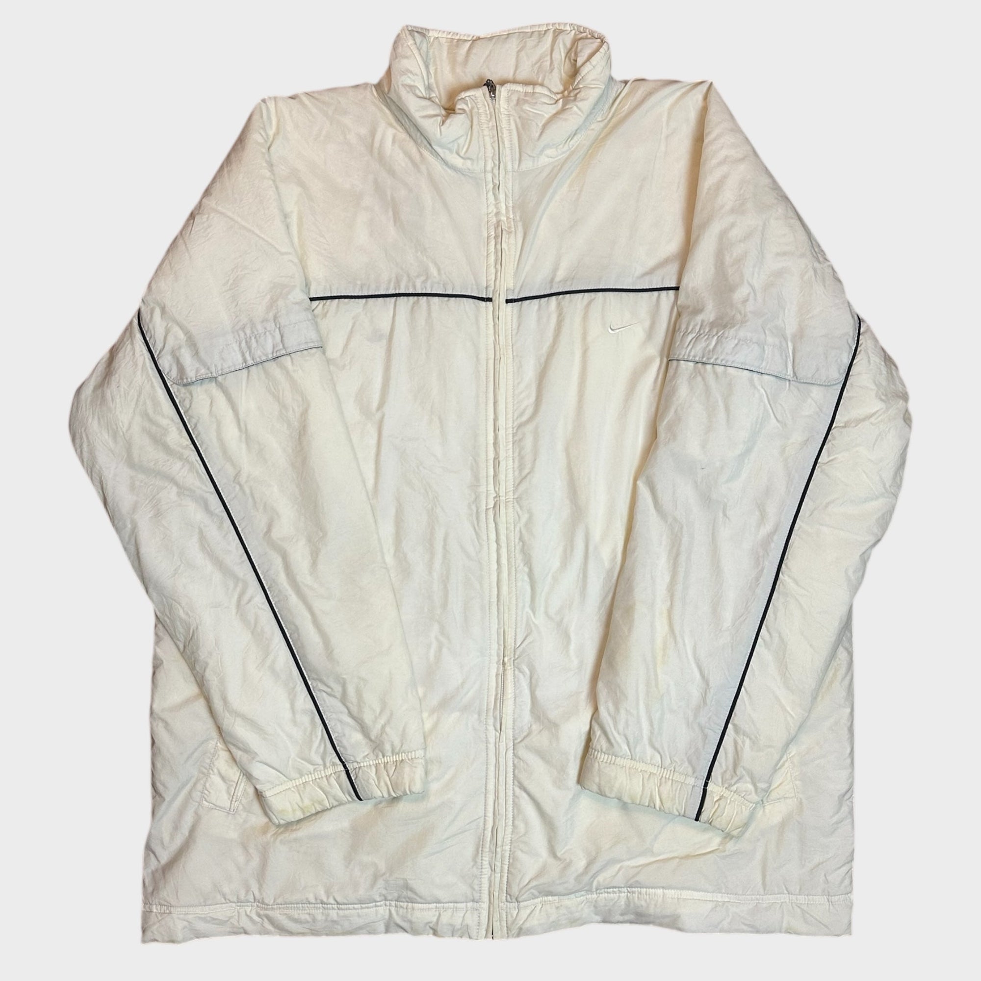Nike Creme Wattierte Jacke (XL)