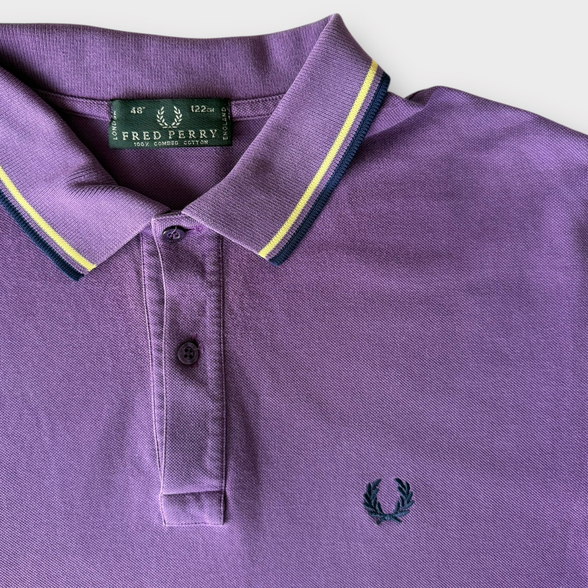Vintage Fred Perry Polo in Violett (Grösse XL)