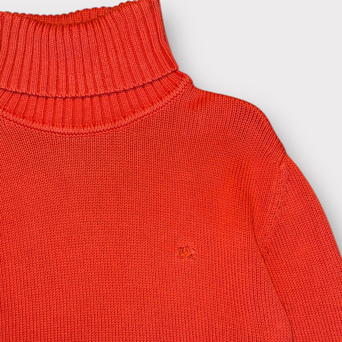 Vintage Burberry Rollkragenpullover - Rot/Orange (S)