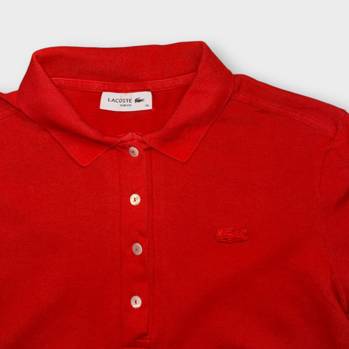 Lacoste Poloshirt Damen 36 – Rot
