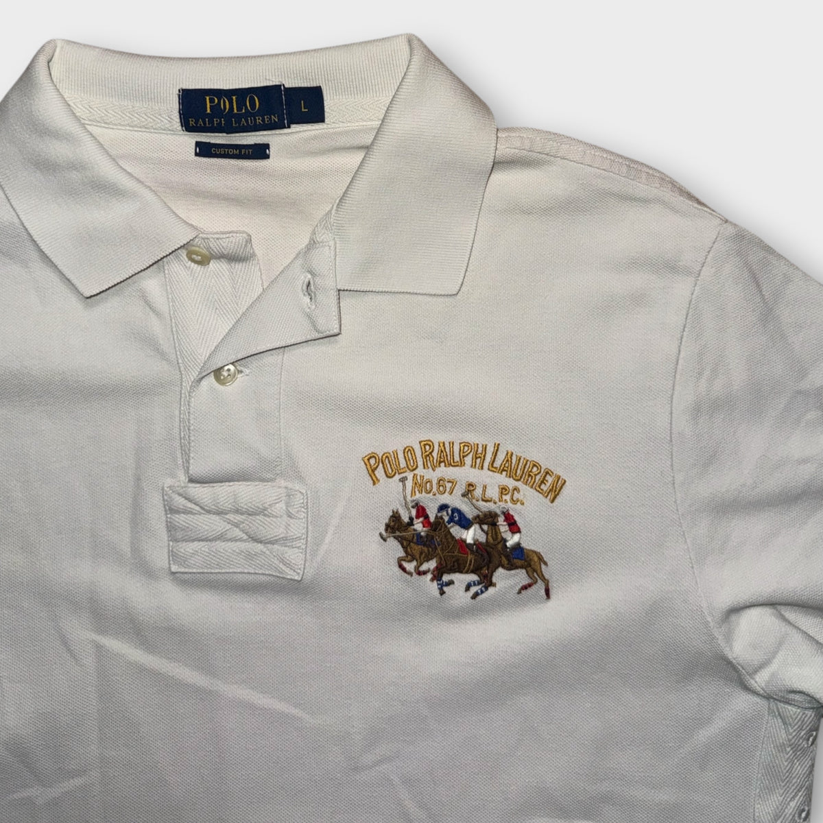 Ralph Lauren Poloshirt Herren L – Weiss