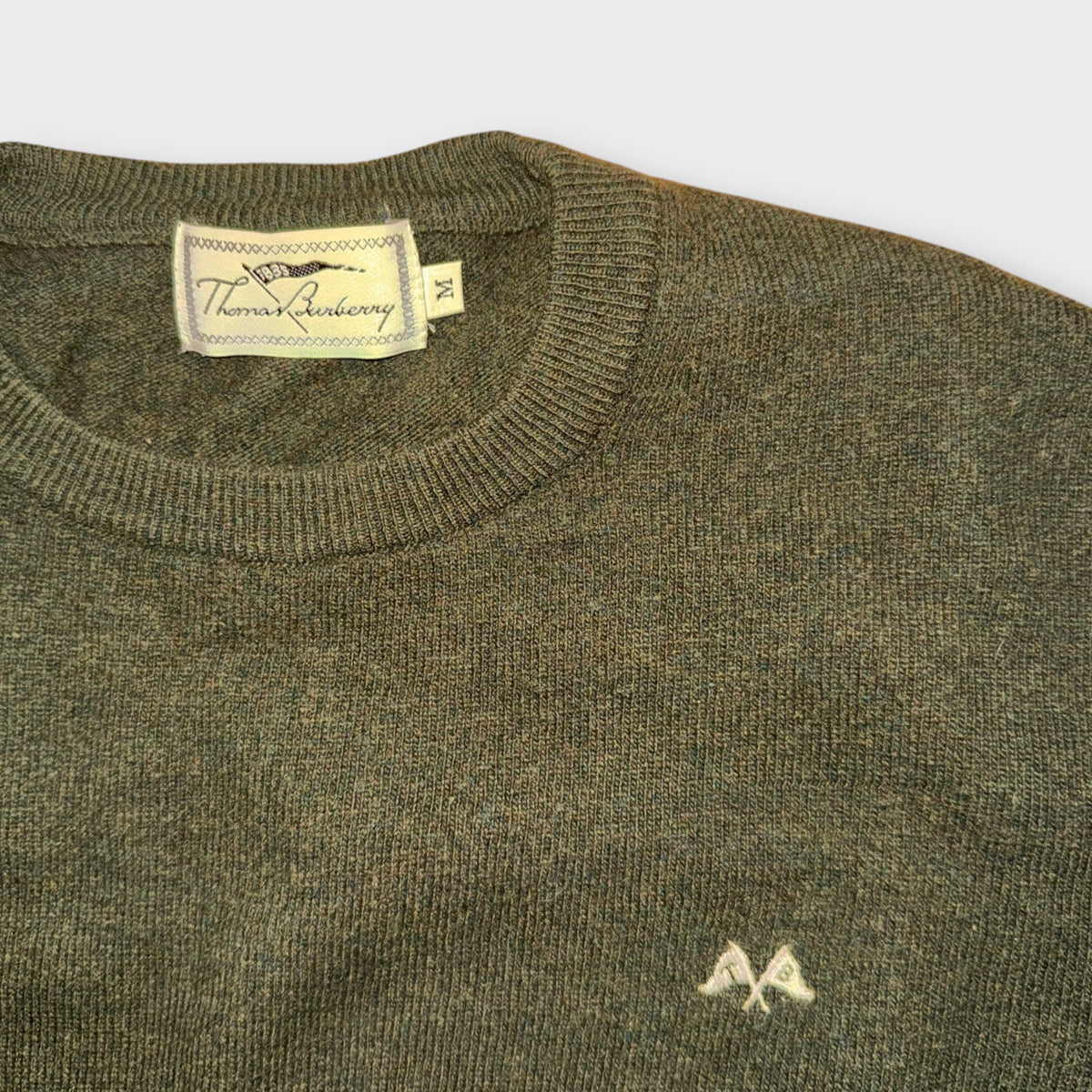 Thomas Burberry Pullover Damen M – Grün