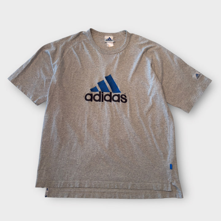 Graues Adidas T-Shirt mit Logo (XL)