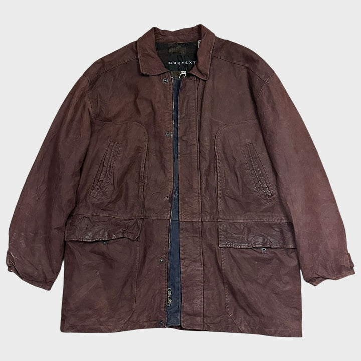 Burgundy Red Leatherjacket (XL)