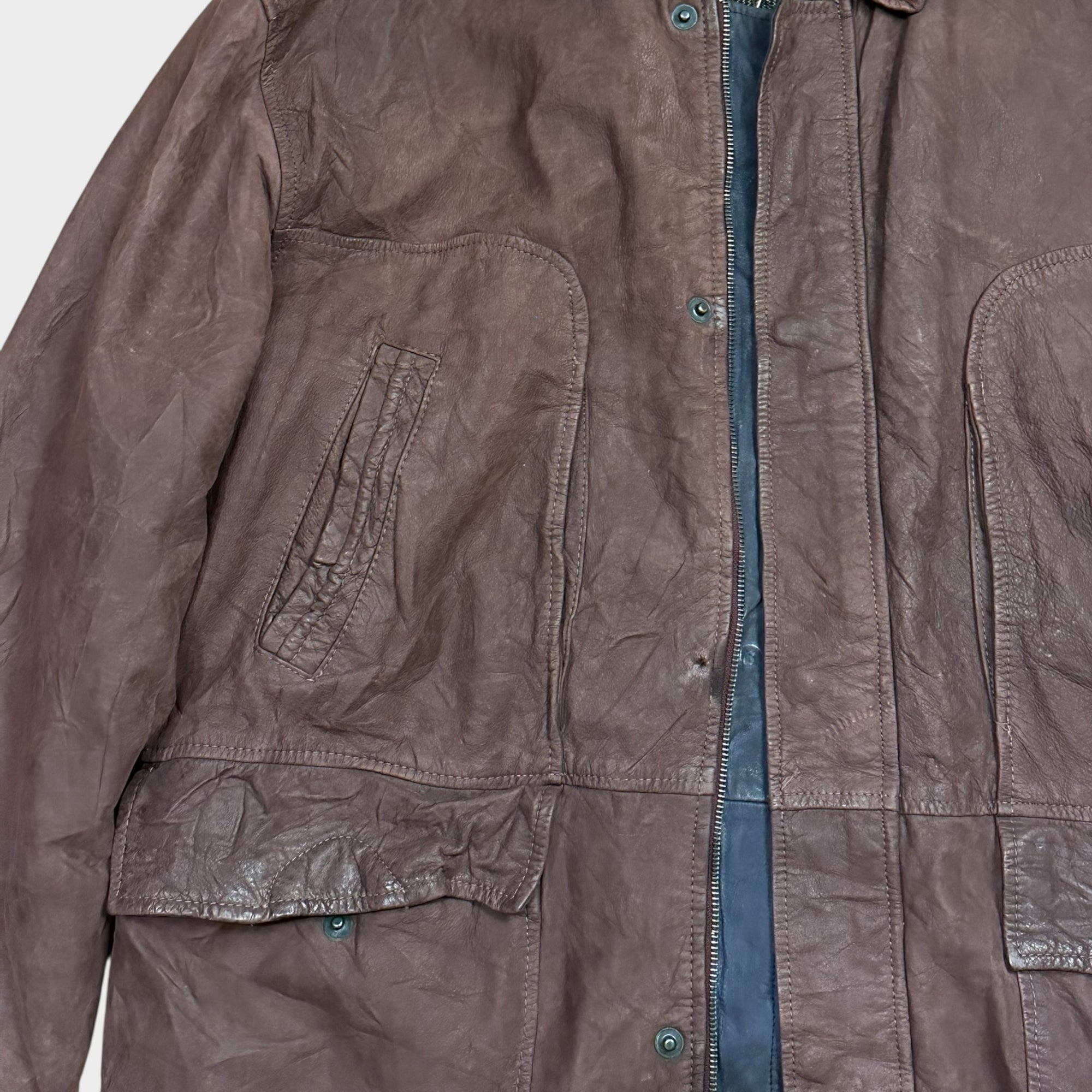 Burgundy Red Leatherjacket (XL)