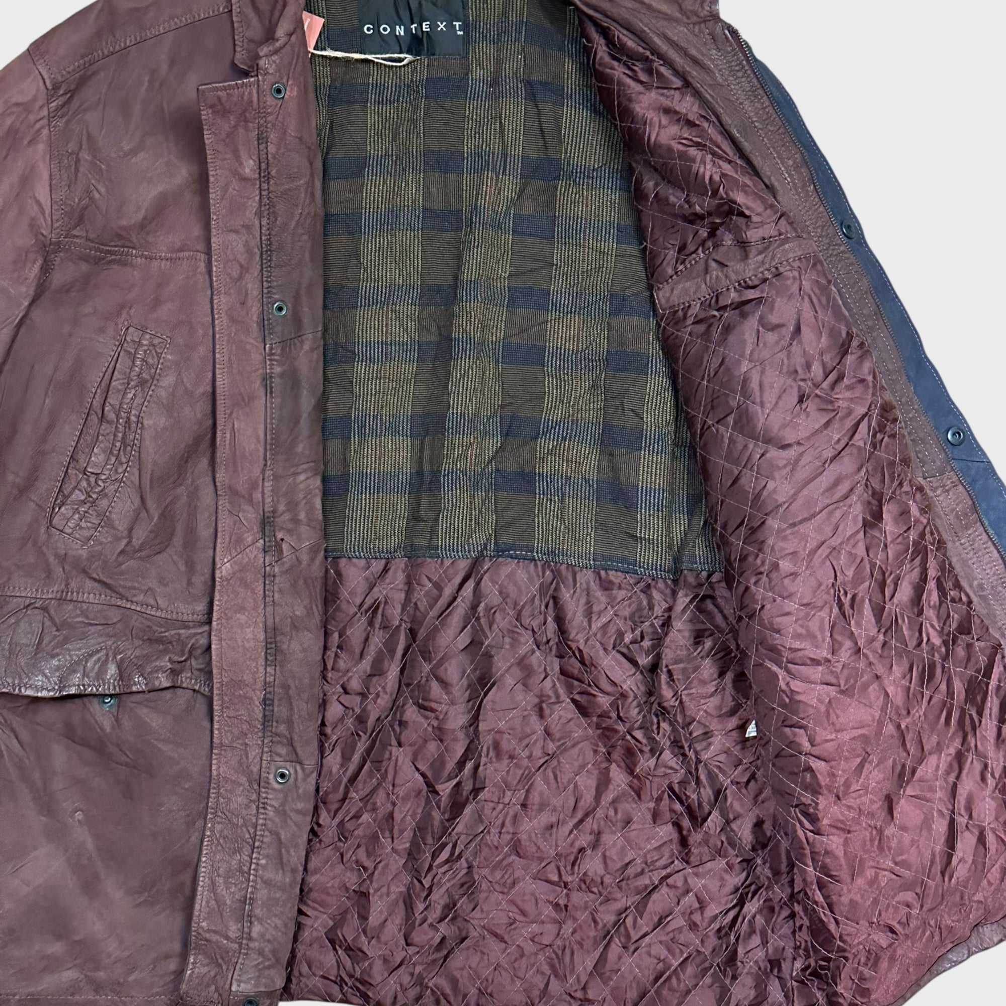 Burgundy Red Leatherjacket (XL)