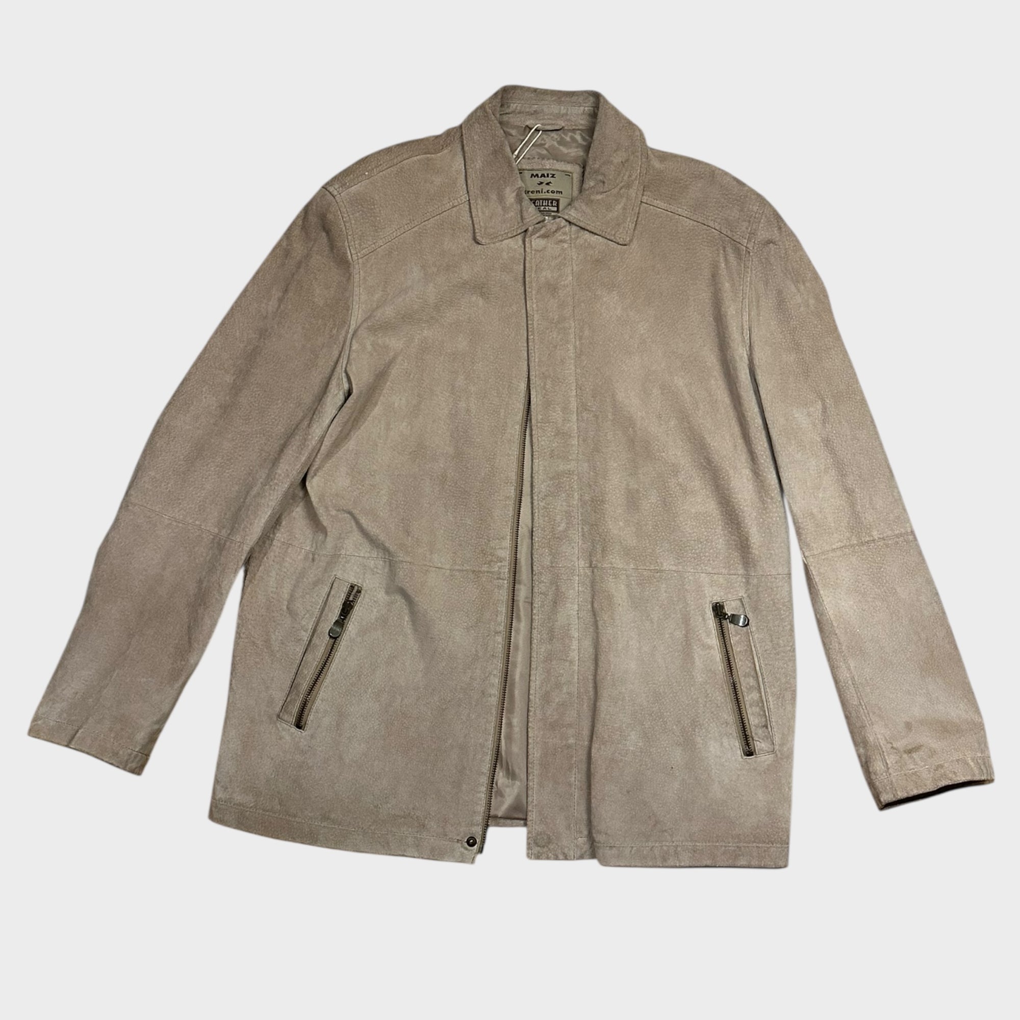 Vintage Creme Leatherjacket (L)