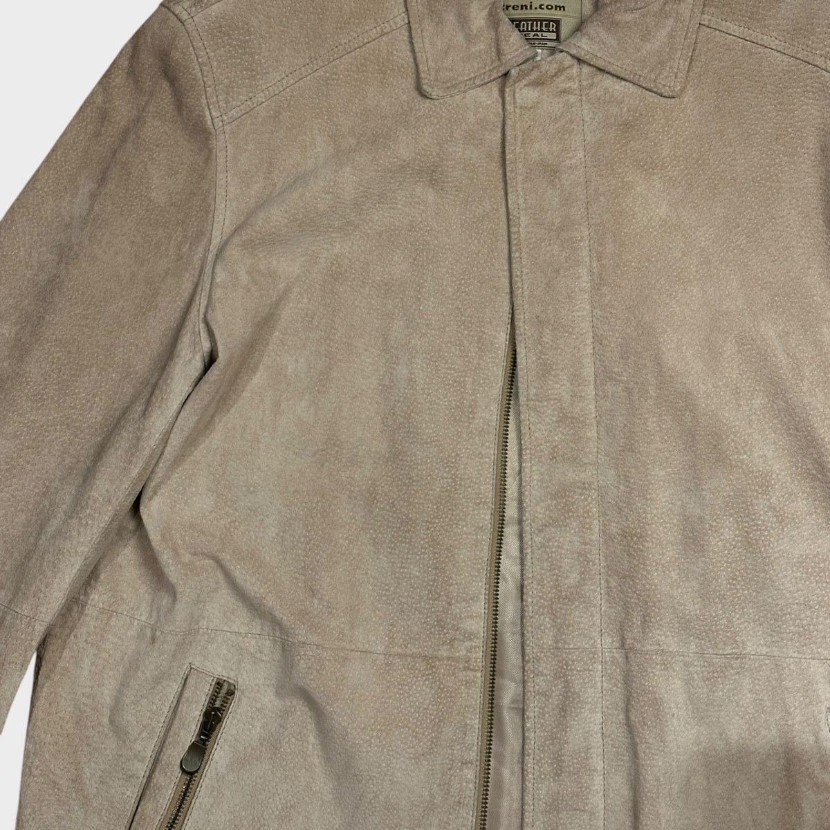 Vintage Creme Leatherjacket (L)