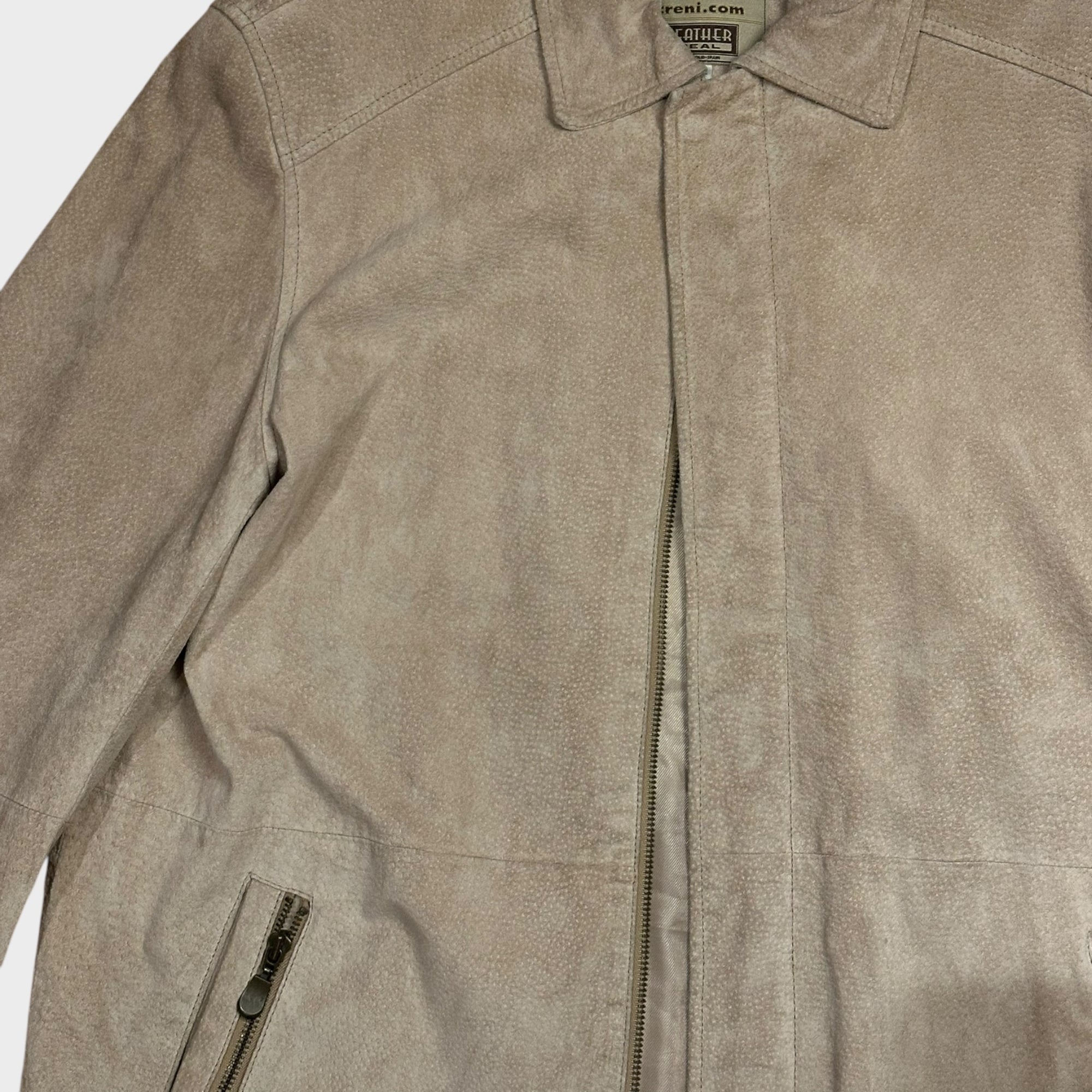 Vintage Creme Leatherjacket (L)