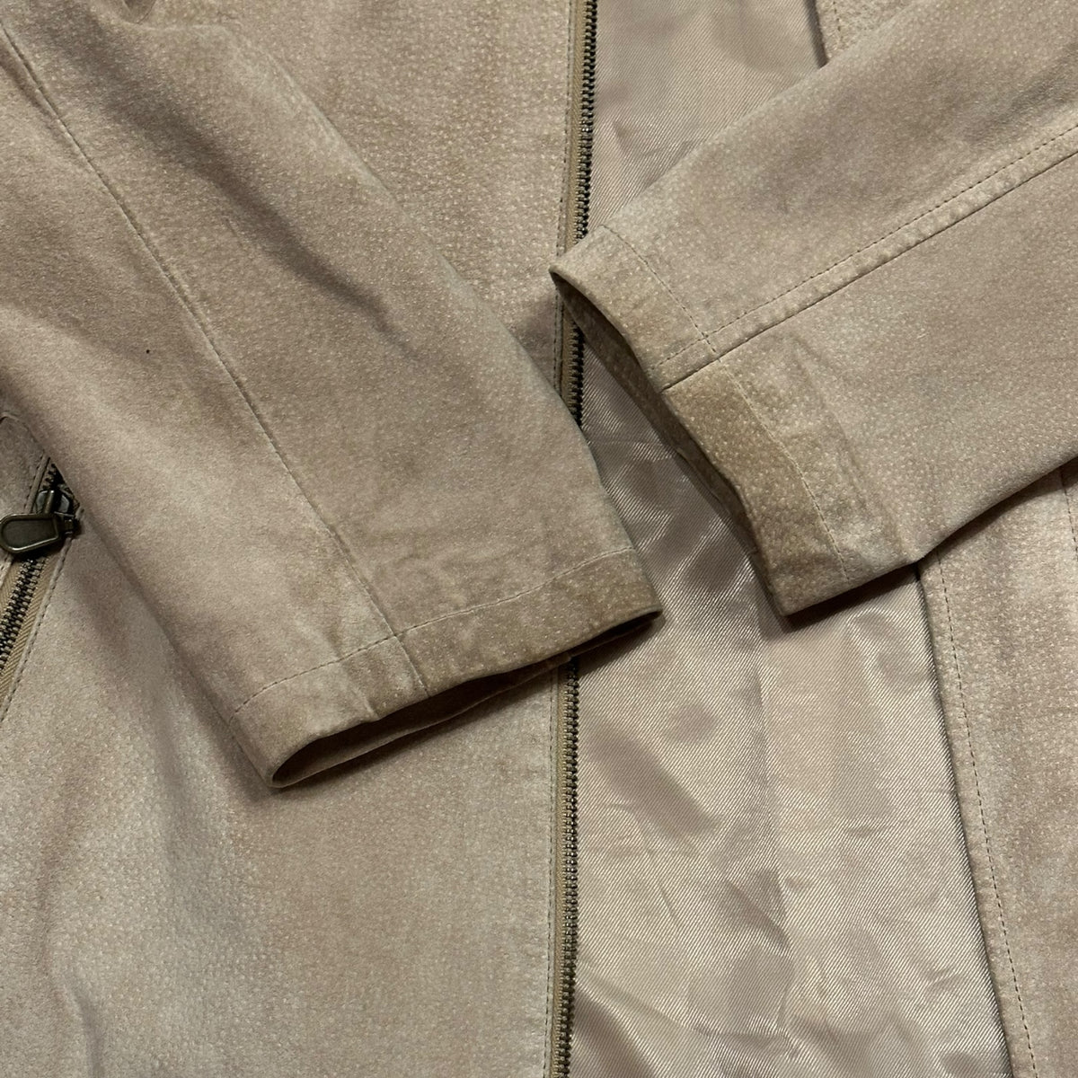 Vintage Creme Leatherjacket (L)