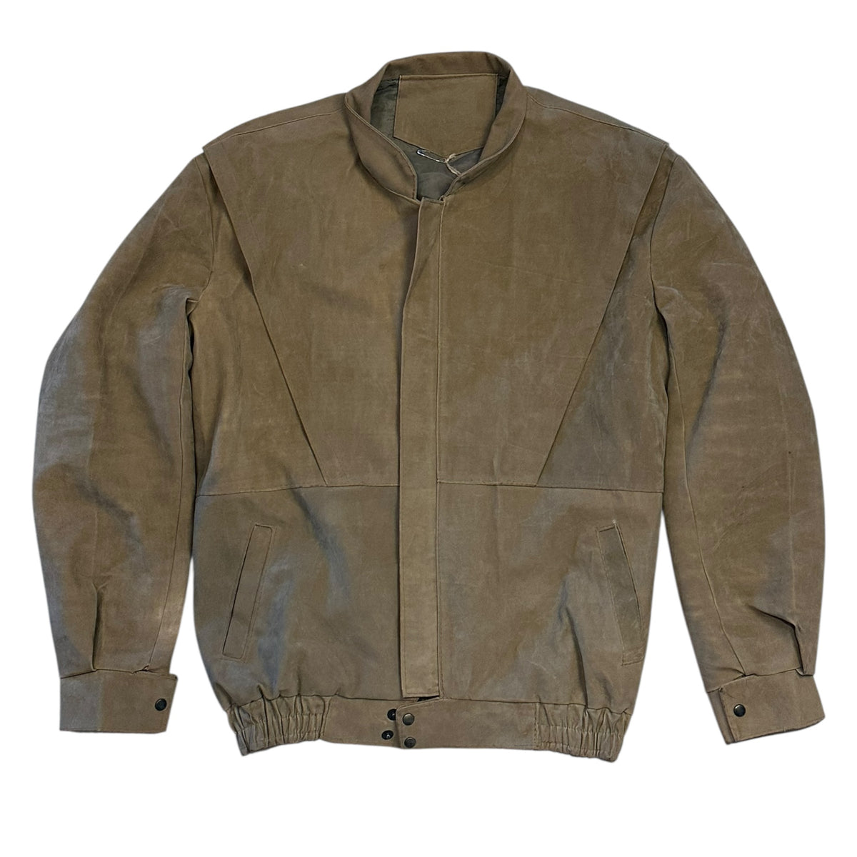 Beige Kunstlederjacke (L)