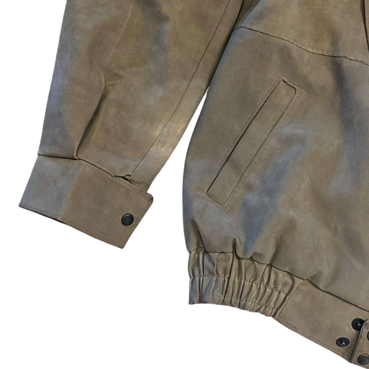 Beige Kunstlederjacke (L)