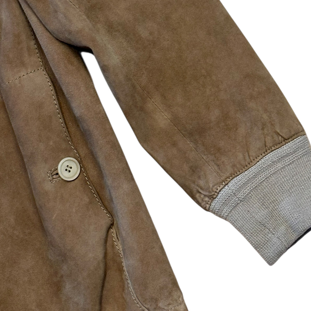 Hellbraune Wildlederjacke (S)