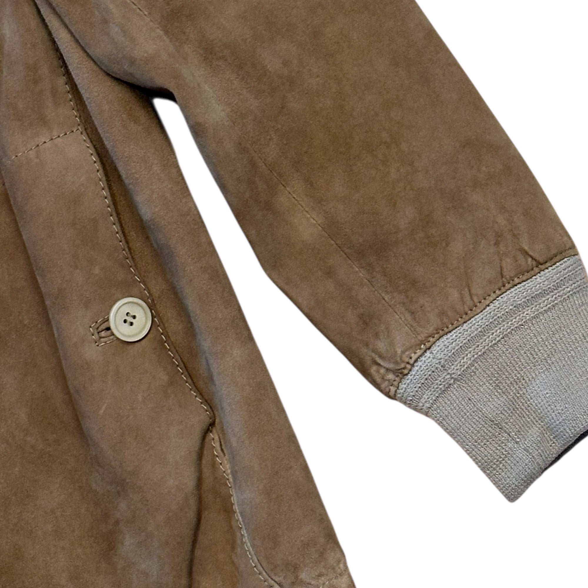 Hellbraune Wildlederjacke (S)