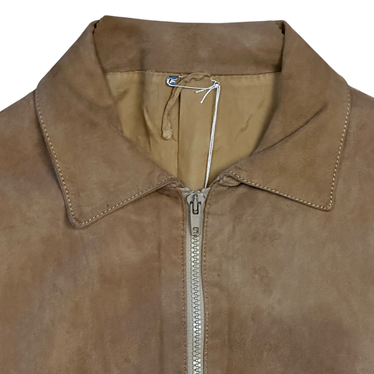 Hellbraune Wildlederjacke (S)