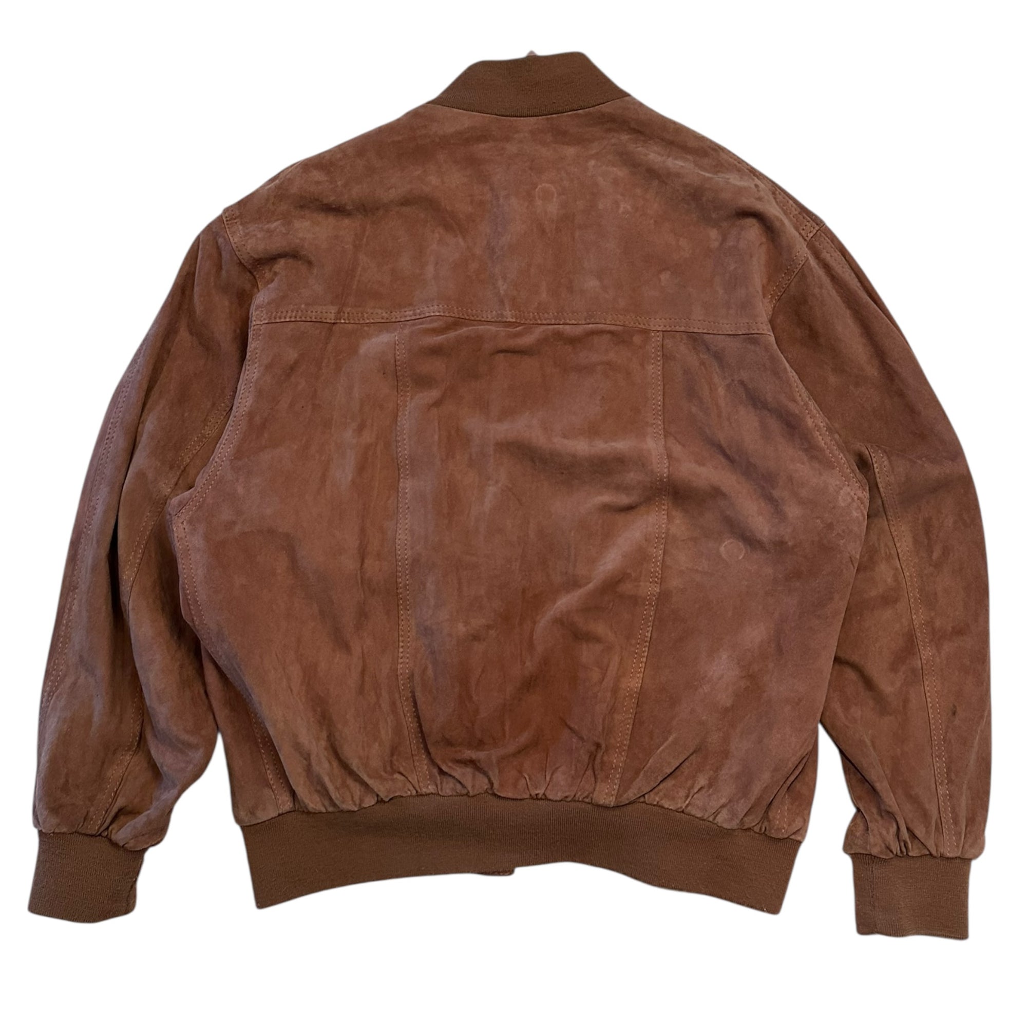 Braune Leder-Bomberjacke (L)