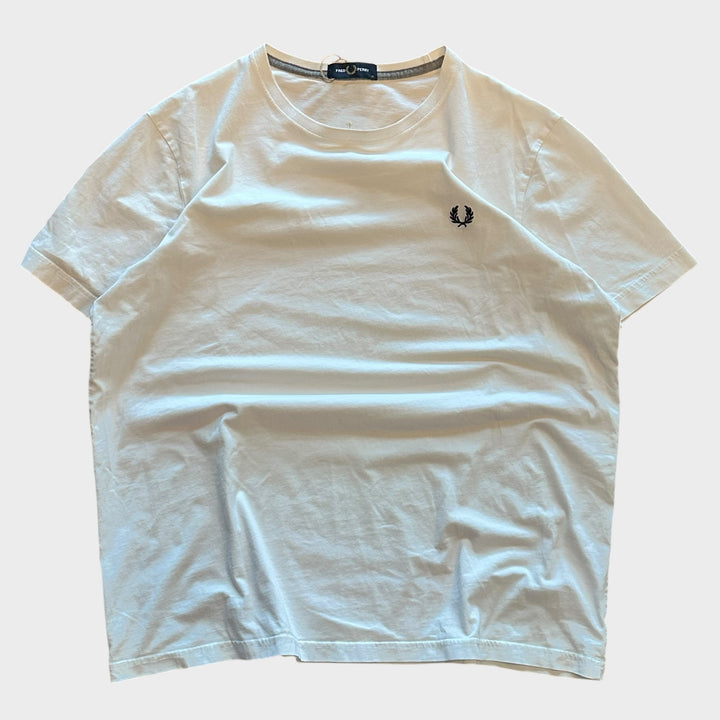 Fred Perry weisses T-Shirt mit Logo (XL)