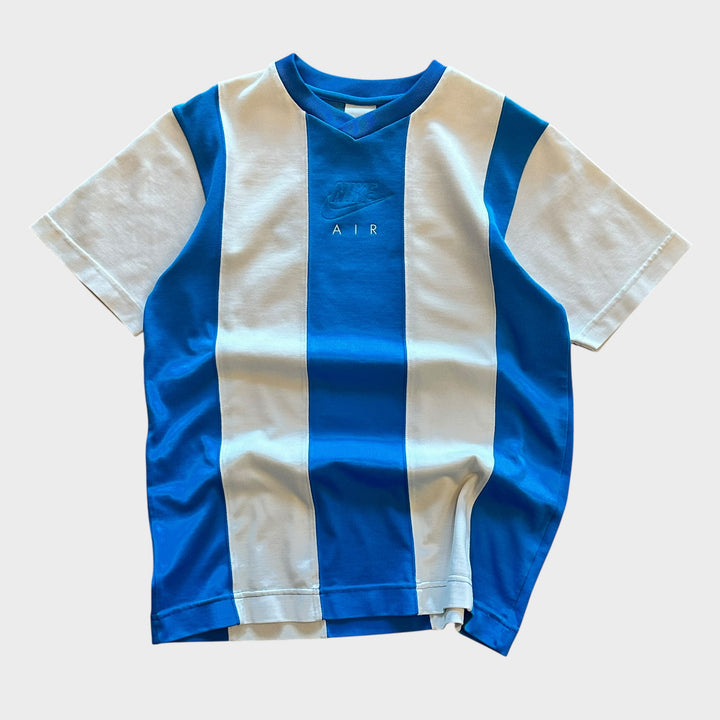 Nike Air gestreiftes T-Shirt blau/weiss (S)