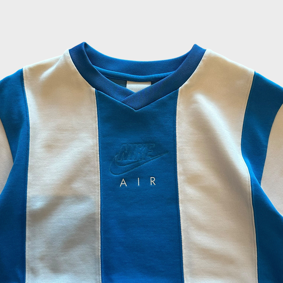 Nike Air gestreiftes T-Shirt blau/weiss (S)