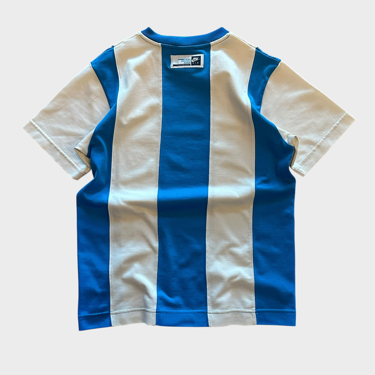 Nike Air gestreiftes T-Shirt blau/weiss (S)