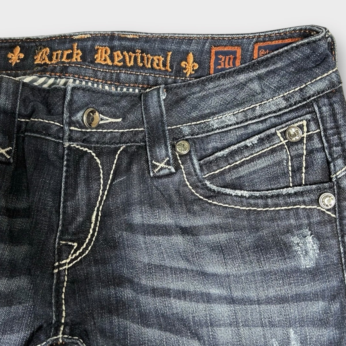 Rock Revival Stephanie Bootcut Jeans Dark Wash (30x29)