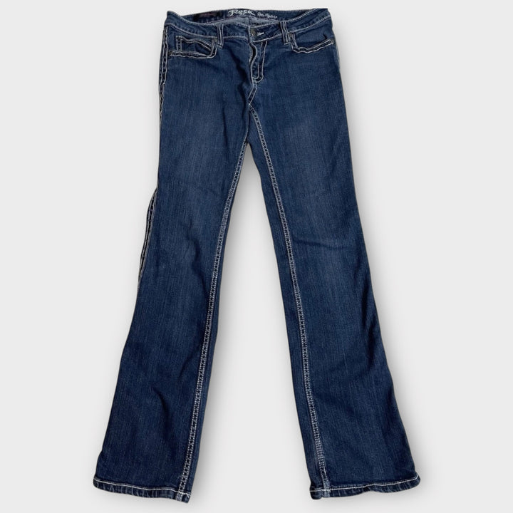 Rock 47 Wrangler Y2K Angel Wings Bootcut Jeans