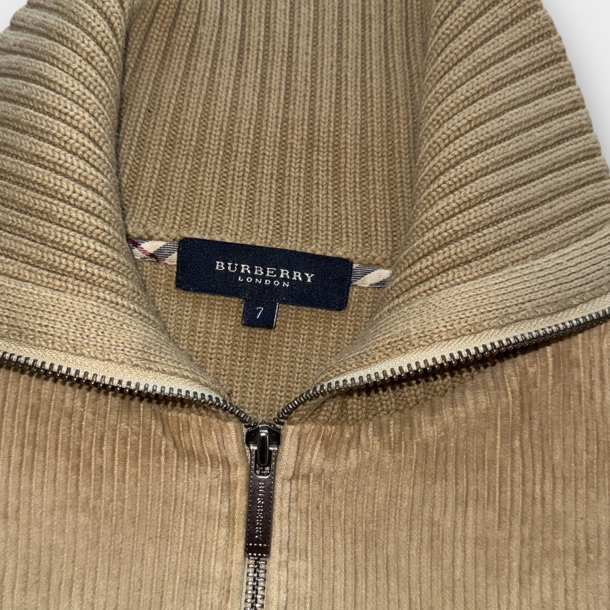 Burberry Zip Strickjacke Beige (M)
