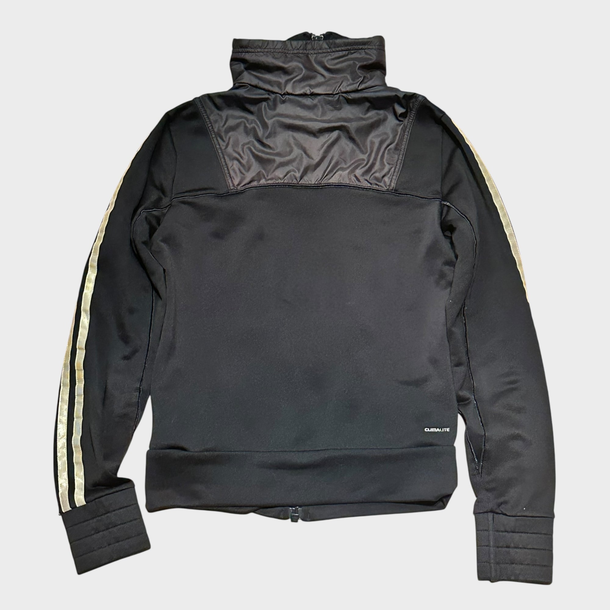 Schwarze Adidas Climalite Trainingsjacke (S)