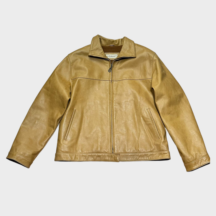 Lederjacke in Senfgelb gefüttert (M)