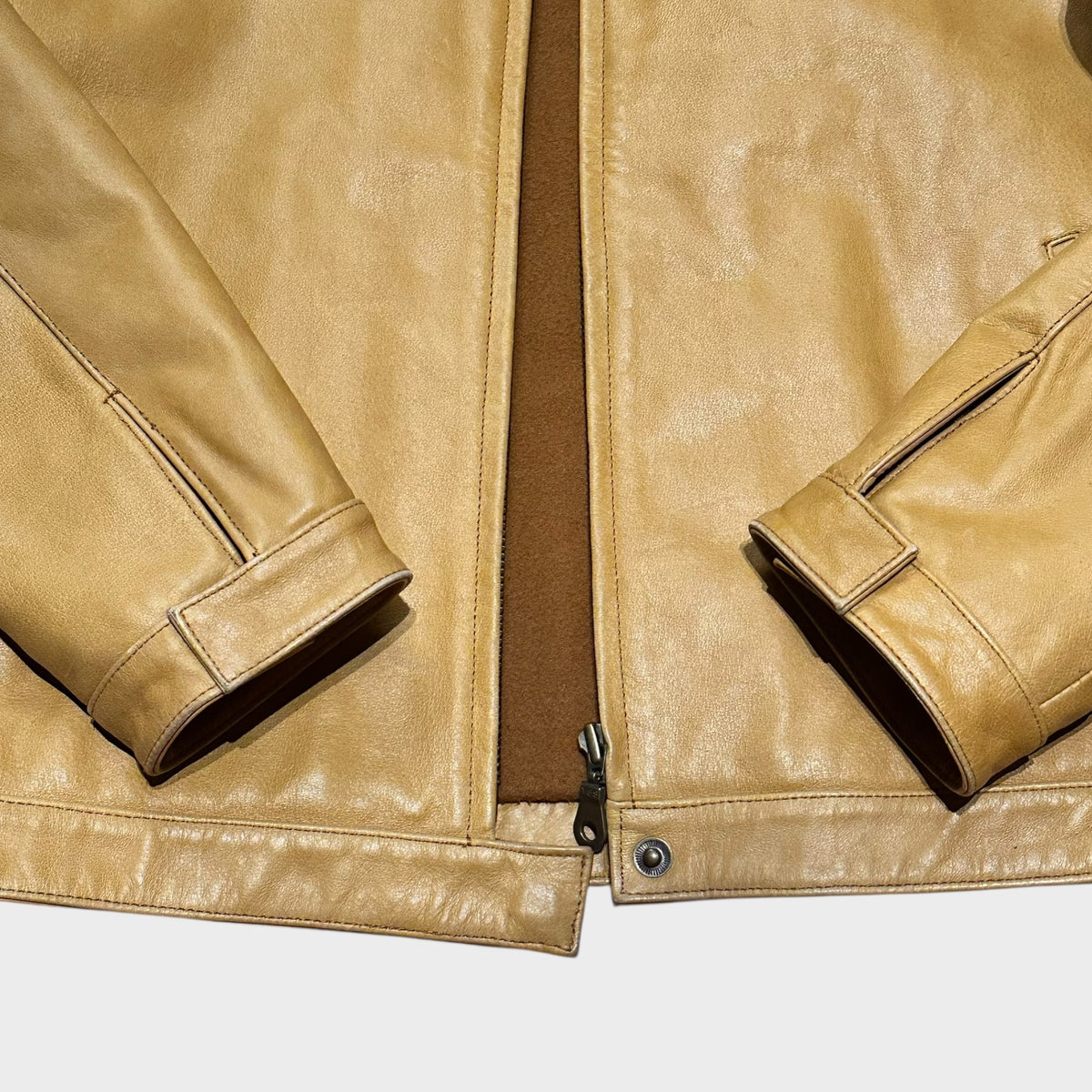 Lederjacke in Senfgelb gefüttert (M)