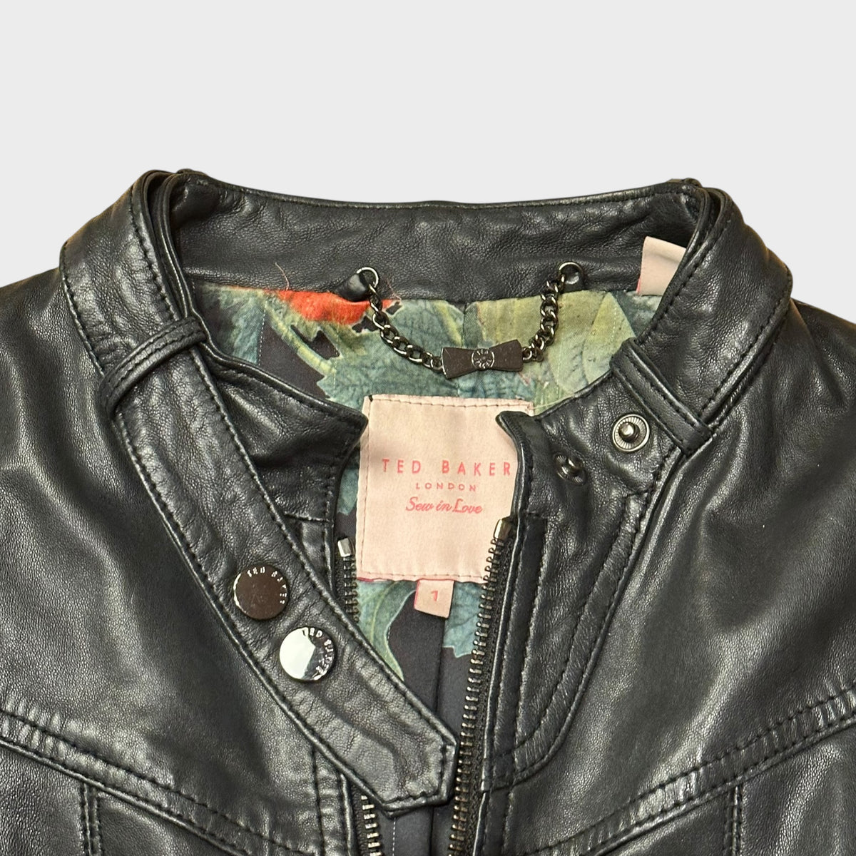 Ted Baker Slimfit Lederjacke (XS)