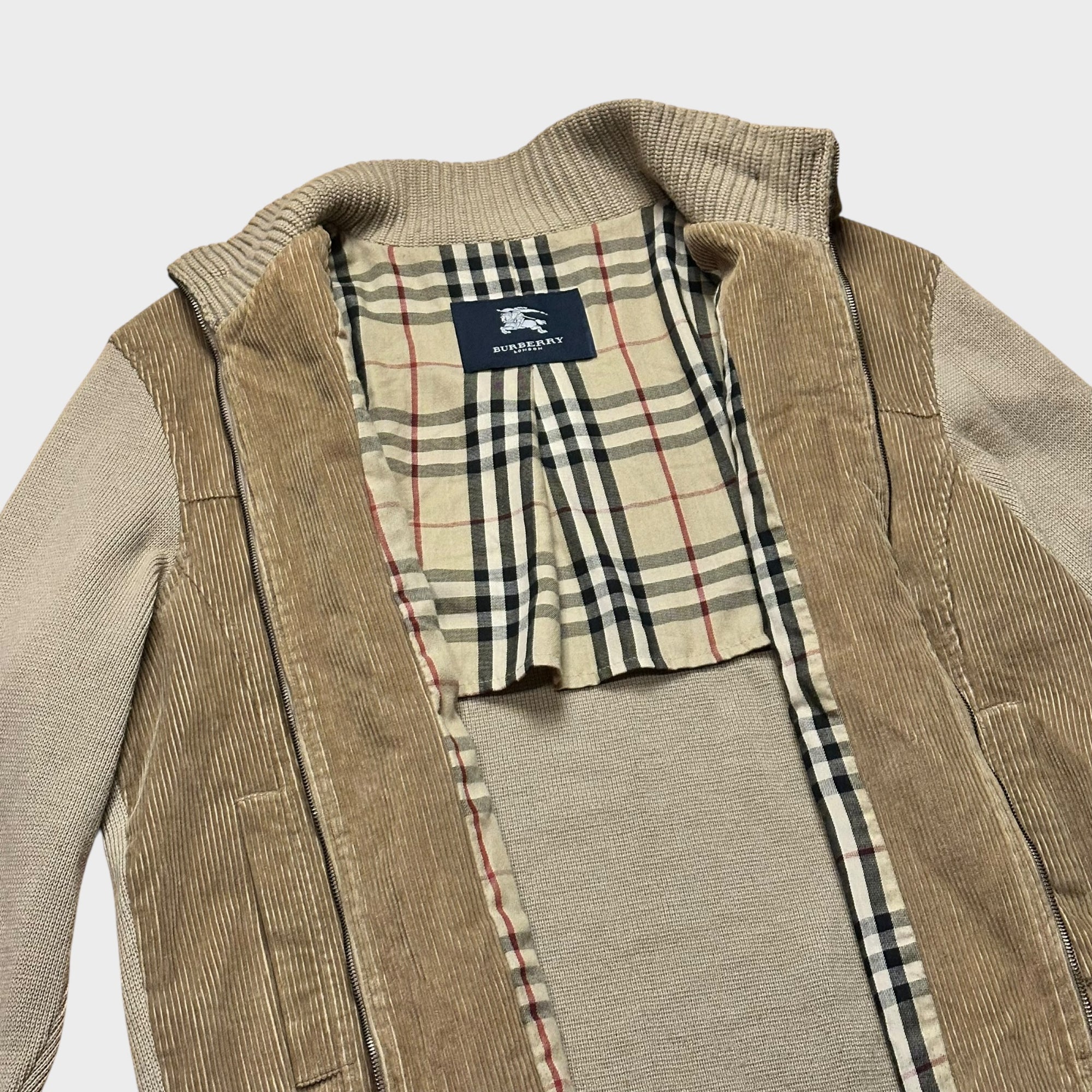 Burberry Cordjacke mit Strickärmeln (L)