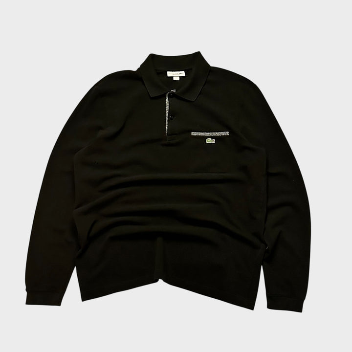 Langarm Polo Schwarz Lacoste (M)