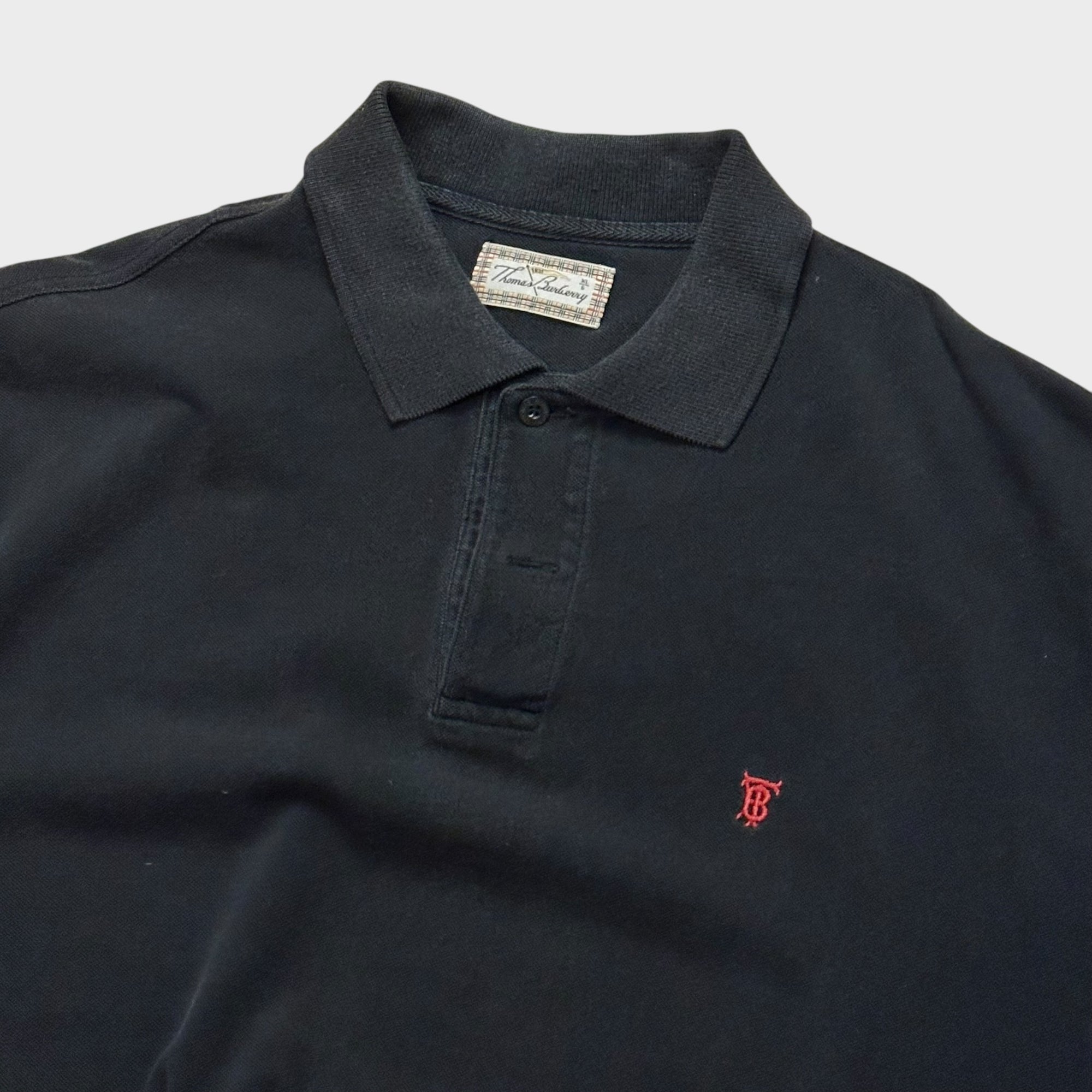 Schwarzes Thomas Burberry Poloshirt (L)