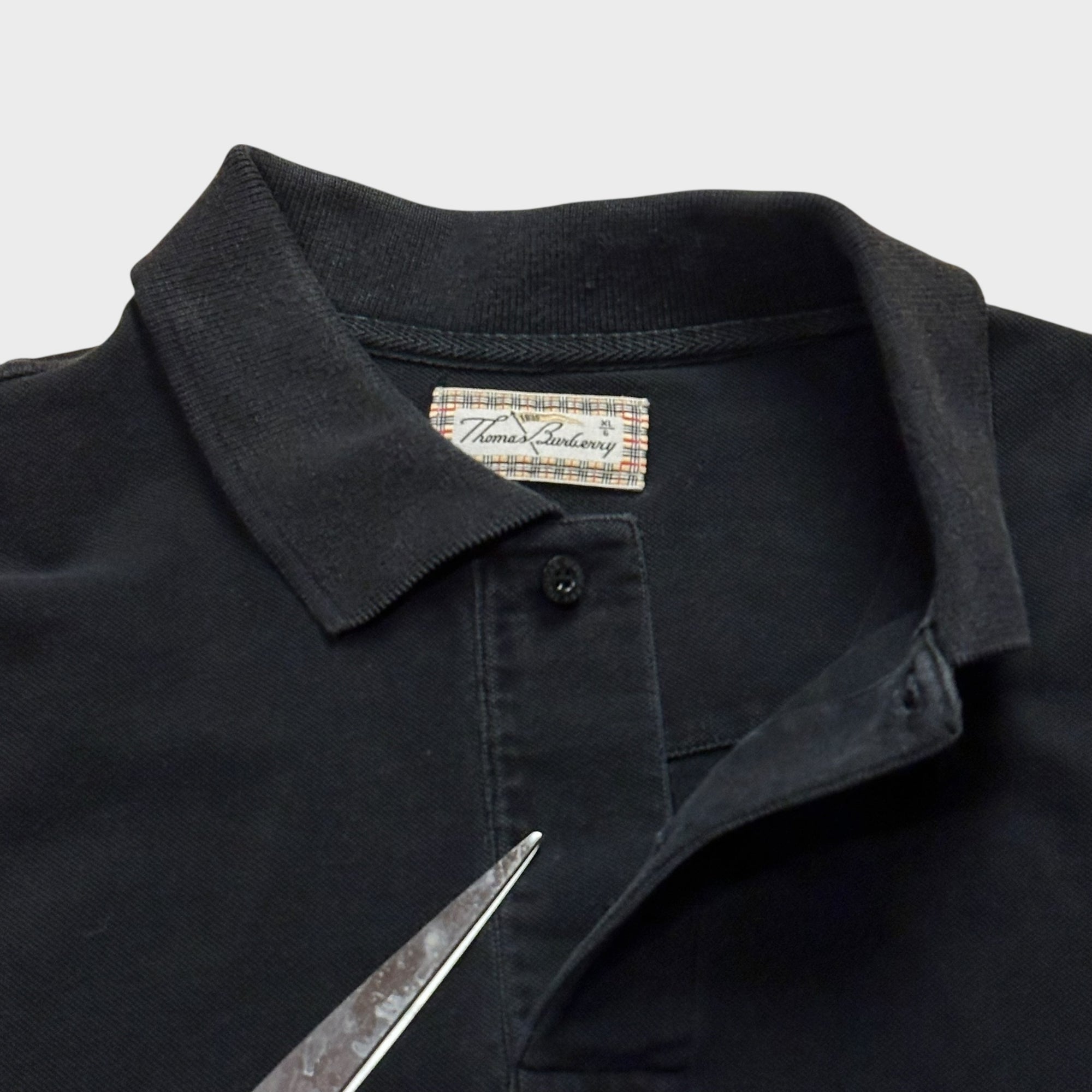 Schwarzes Thomas Burberry Poloshirt (L)
