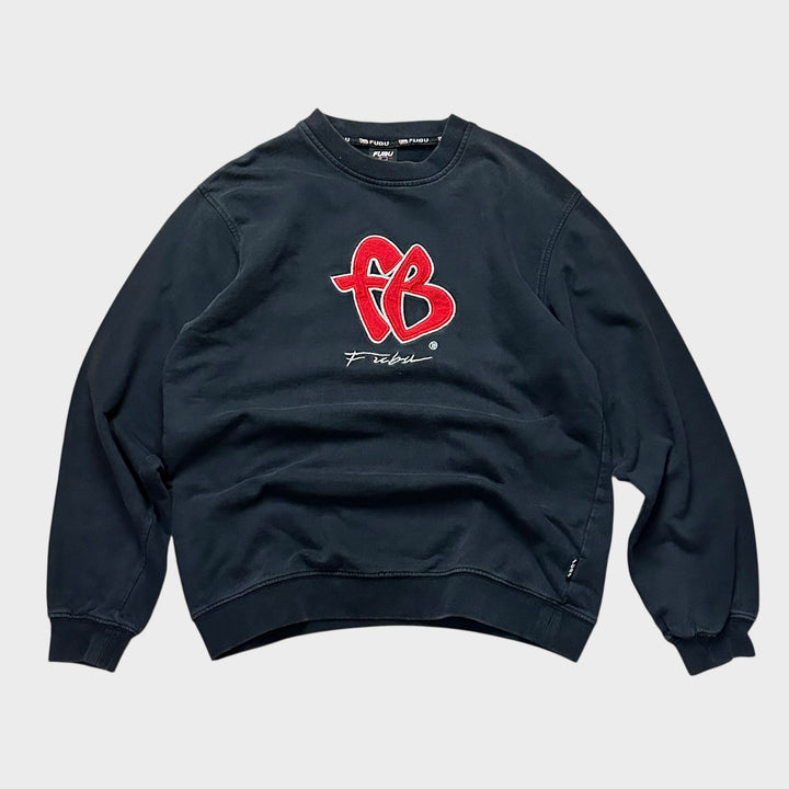 FUBU Sweatshirt Schwarz mit Logo (S)