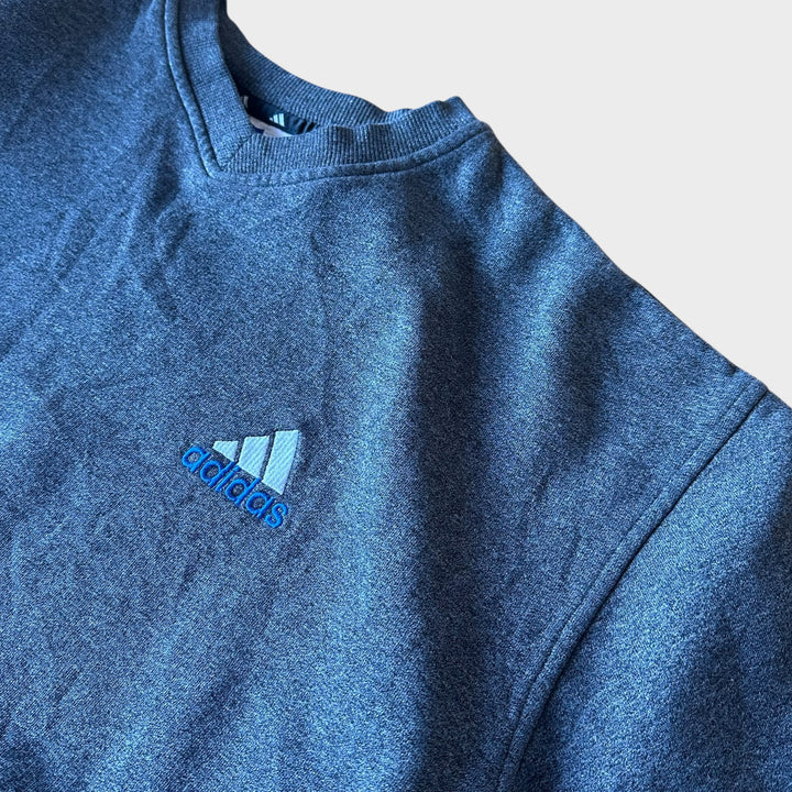 Grey Adidas V-Neck Sweatshirt (M)