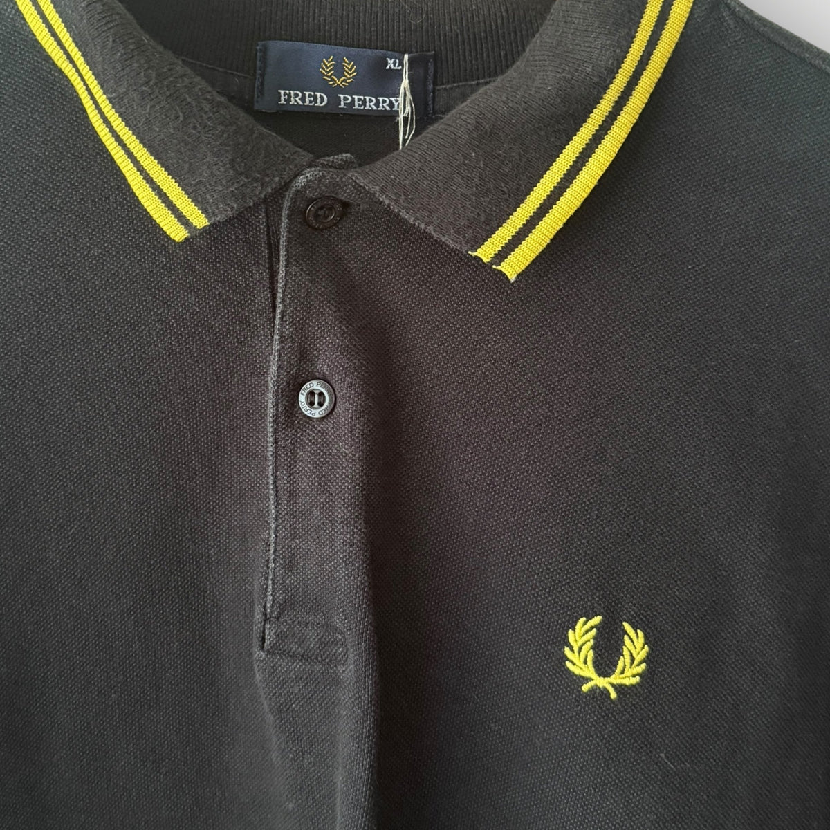 Fred Perry Longsleeve Polo Schwarz (XL)