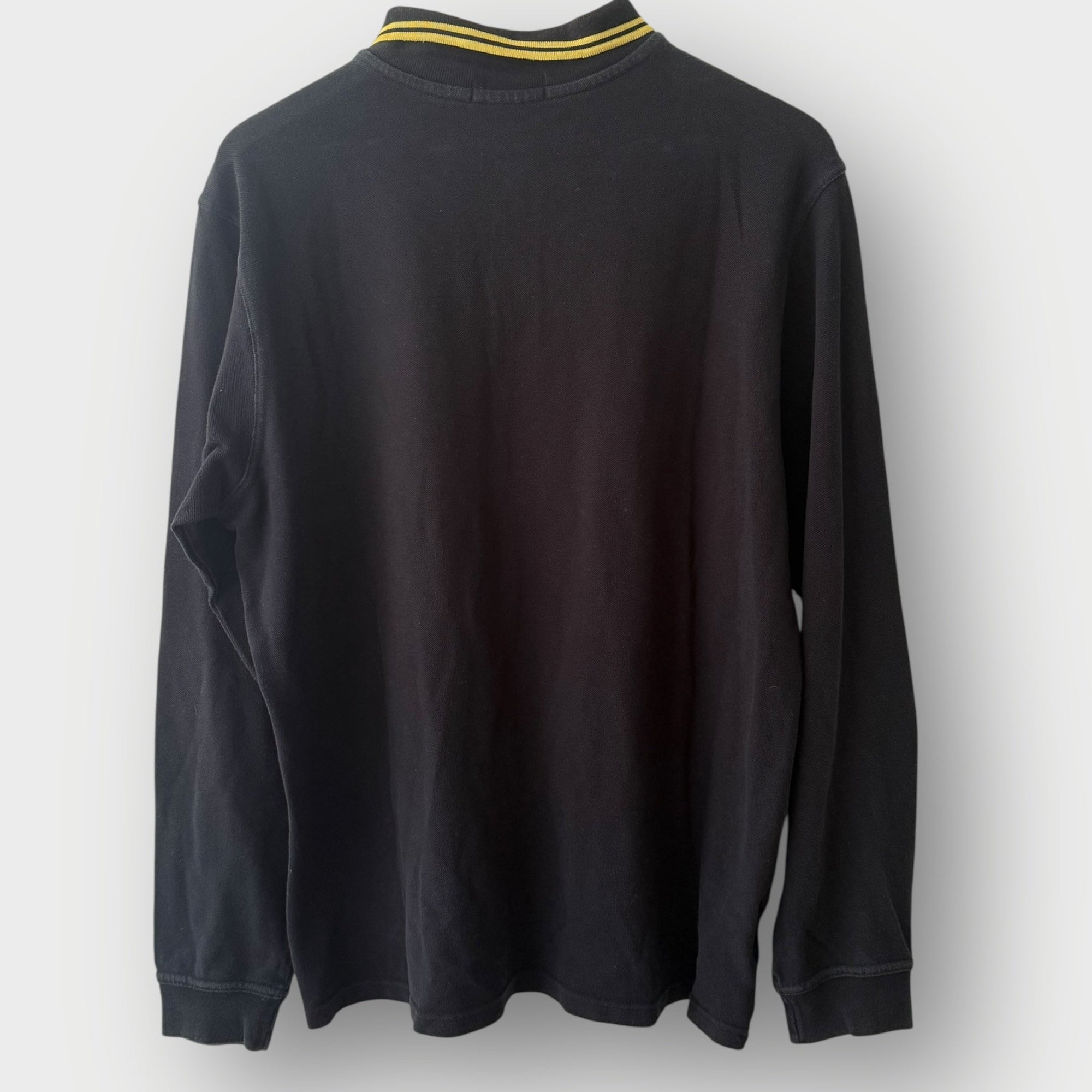 Fred Perry Longsleeve Polo Schwarz (XL)