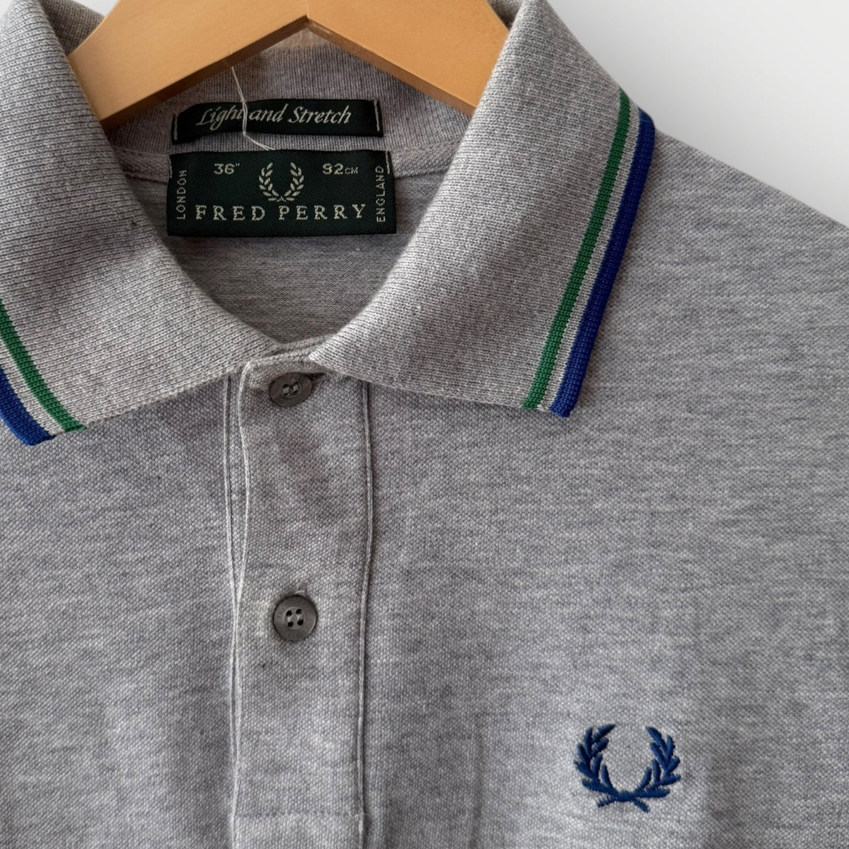 Fred Perry Polo Hellgrau (S)