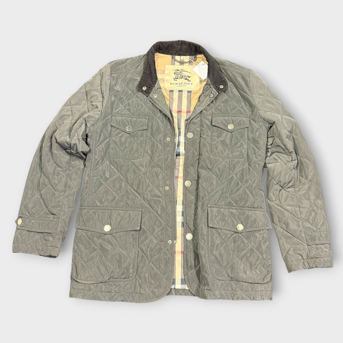 Burberry London Steppjacke Grau L XL Vorderseite
