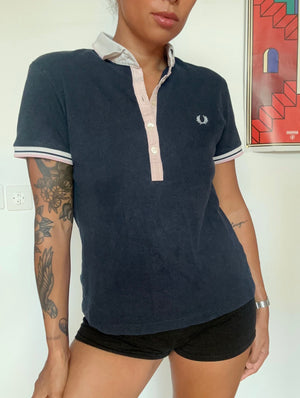 Fred Perry Damen Poloshirt Marineblau (S)