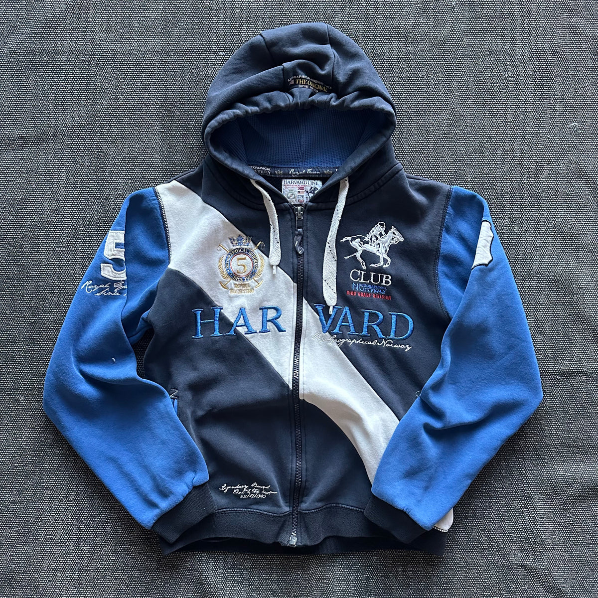 Harvard Line Royal Team Zip-Hoodie – Ansicht 1
