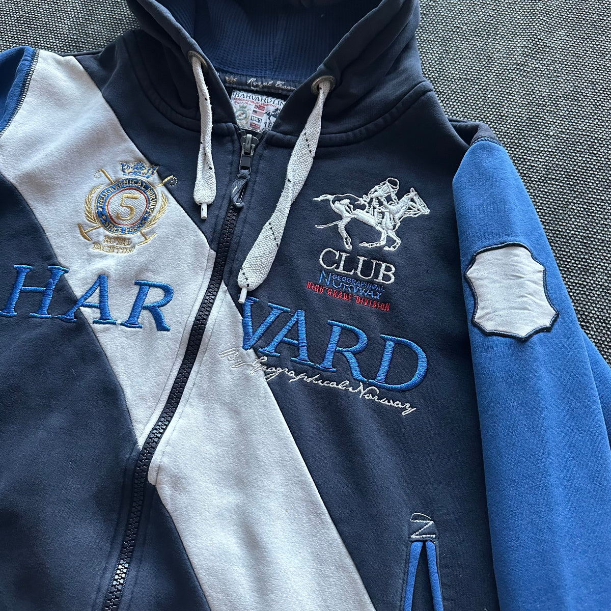 Harvard Line Royal Team Zip-Hoodie – Ansicht 2